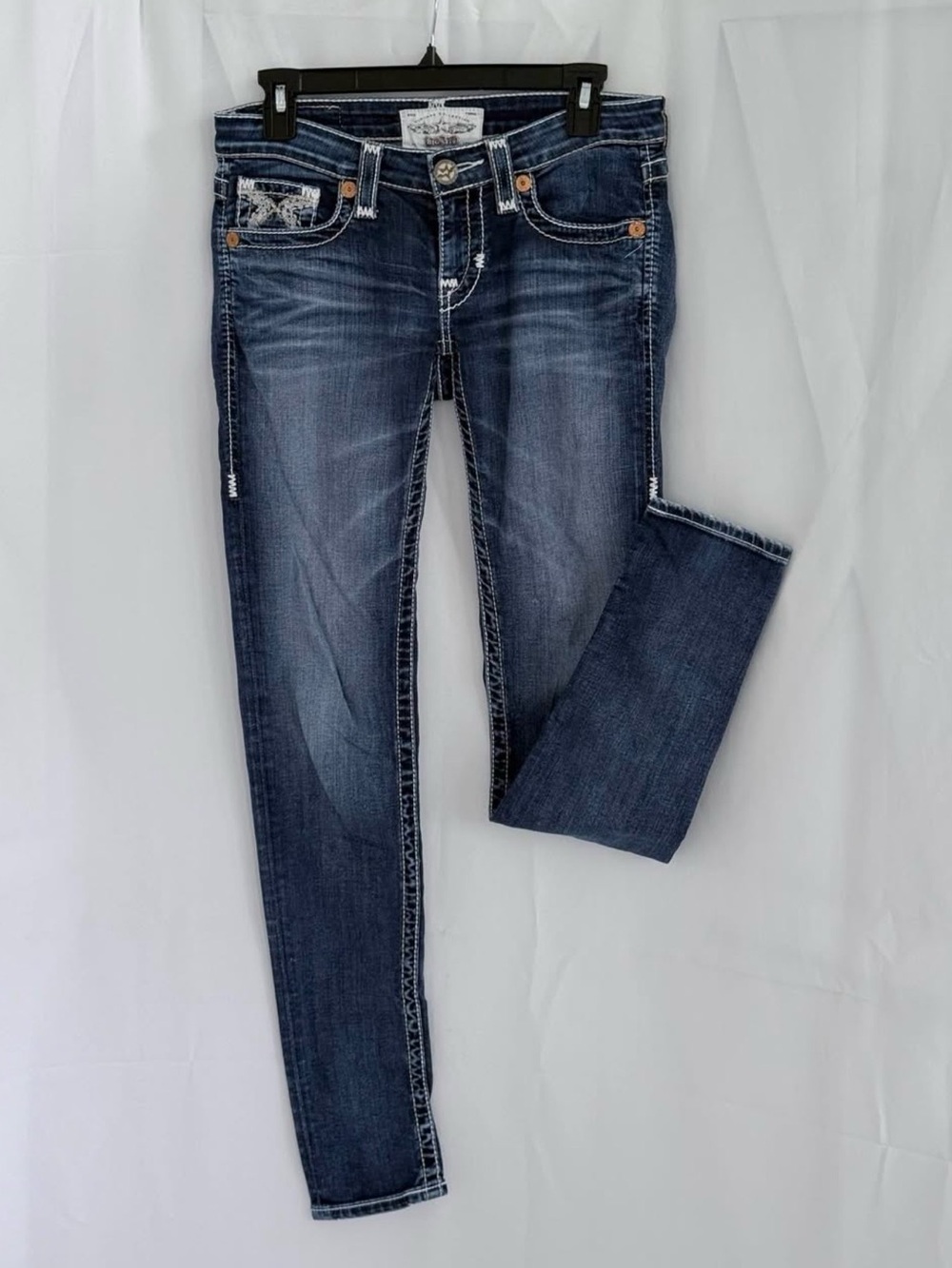 Big Star Women's Skinny Jeans in Dark Blue Wash